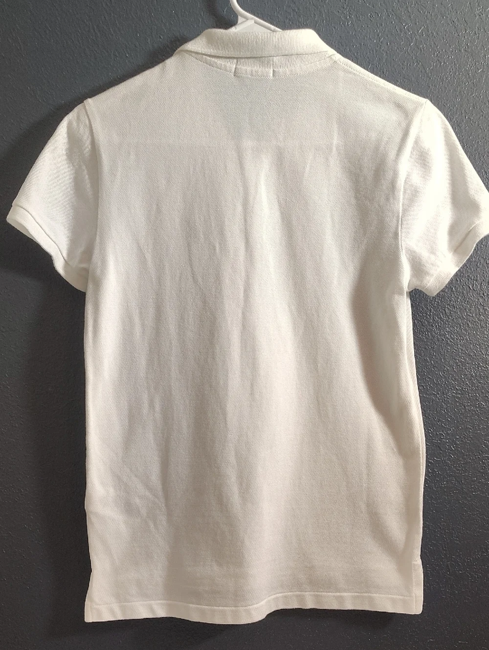 Ralph Lauren Classic Fit White Polo with Navy Pony Embroidery